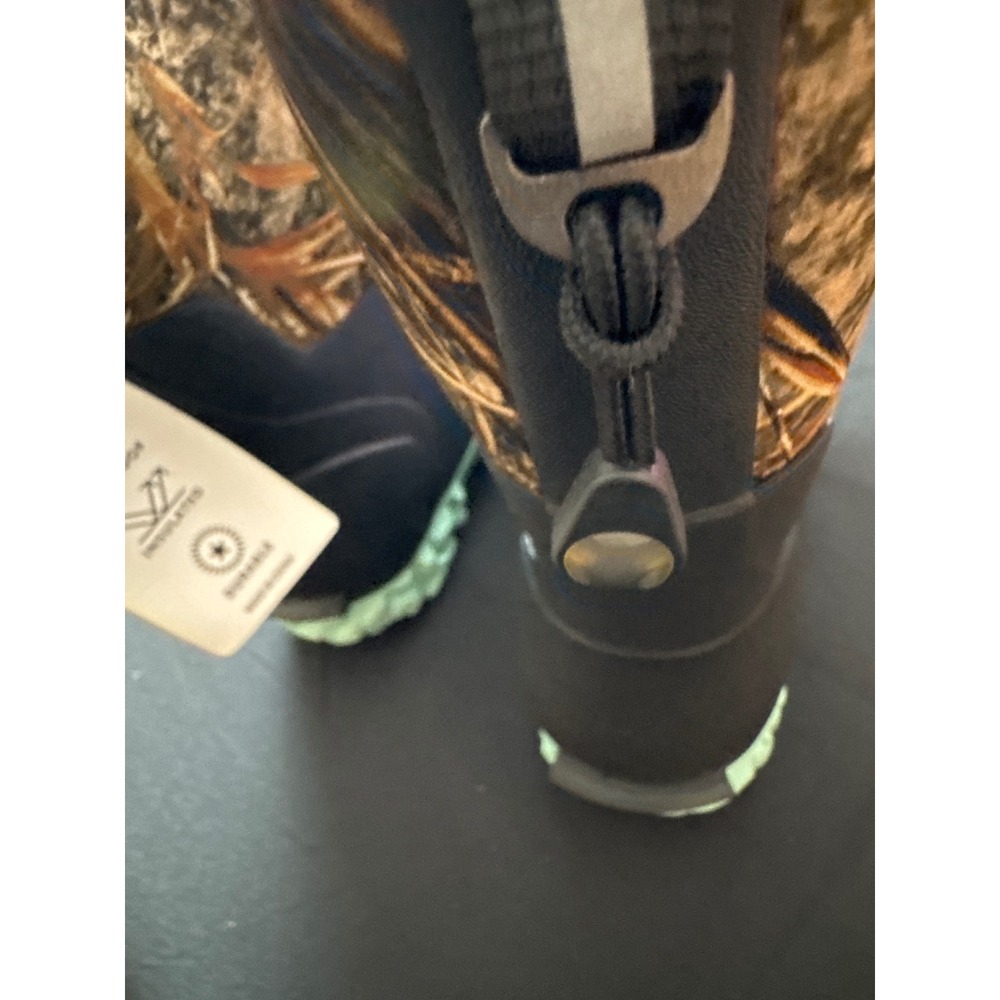 Drycode Womens Rubber Boots Camo Green Mint Cleated Waterproof Insulated Size 7 - Picture 14 of 16